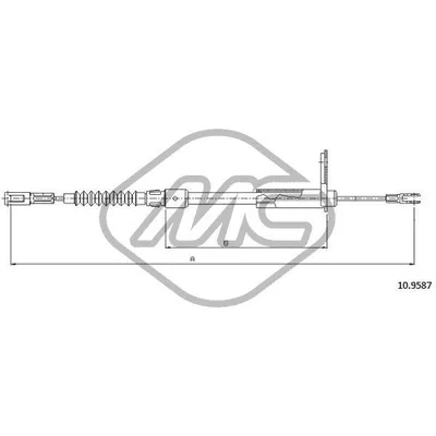 Трос ручника MER CLASSE S CL500 MOD DX-RH Metalcaucho 81012