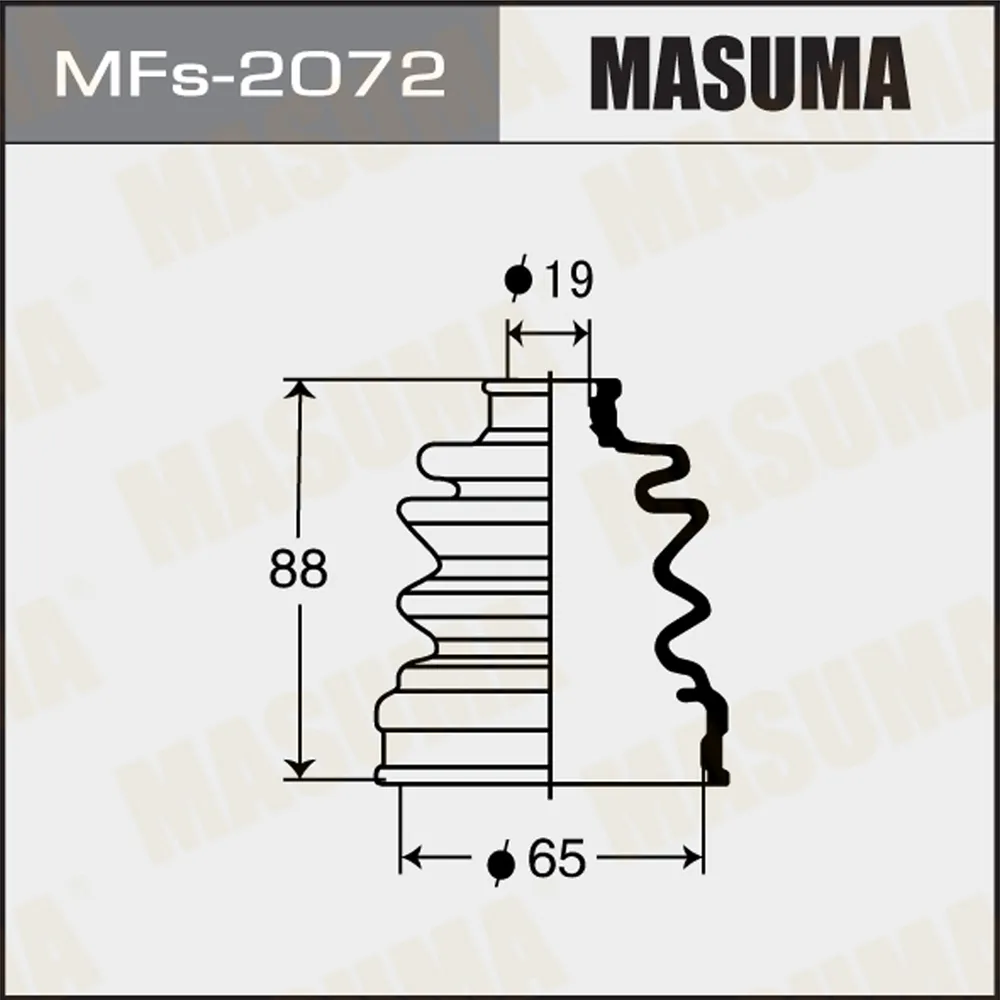 Пыльник ШРУСа MASUMA MFs-2072 (силикон) MASUMA MFS2072