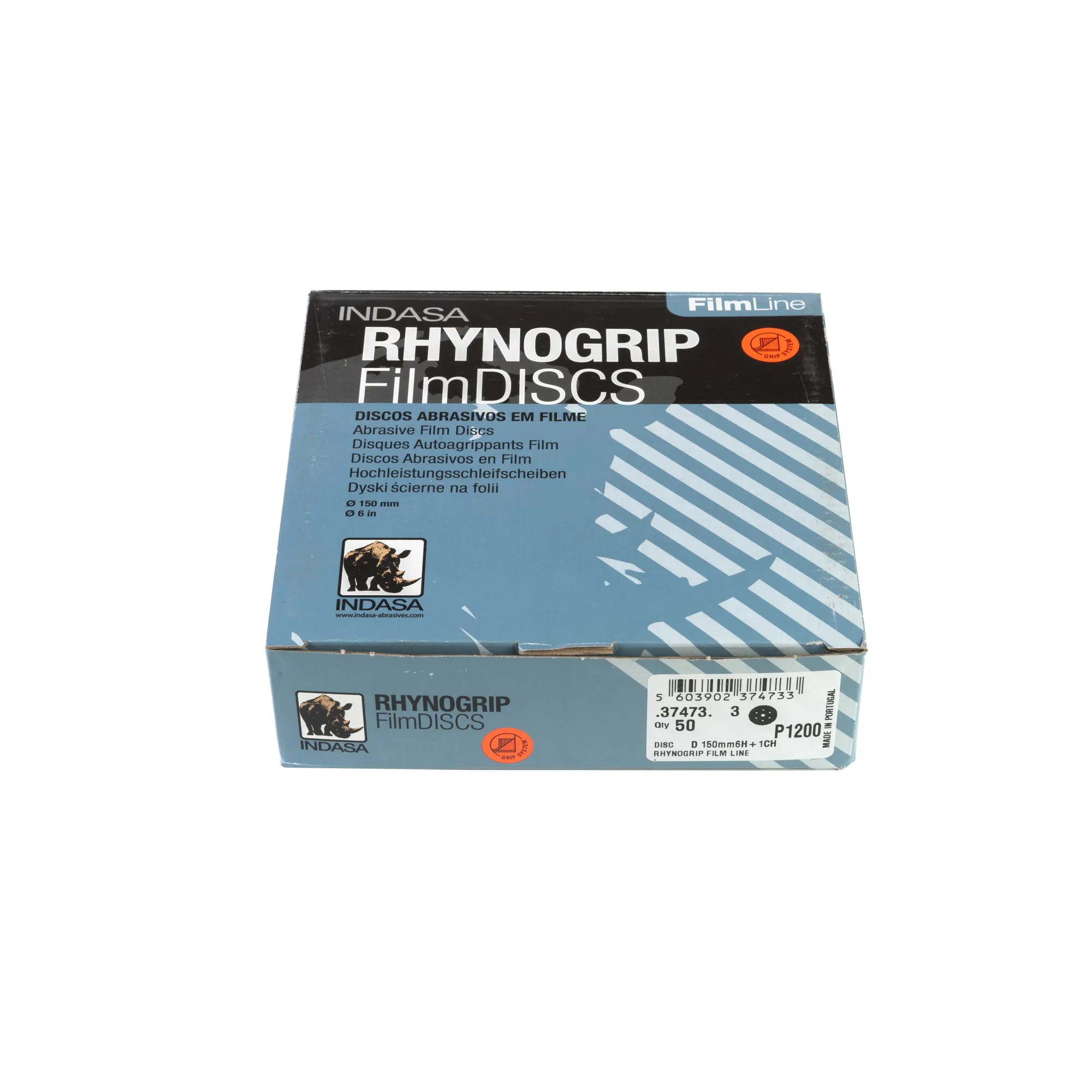 Круг RHYNOGRIP (6H+1CH) D150мм Р1200 (1уп.х50шт) Indasa 37473