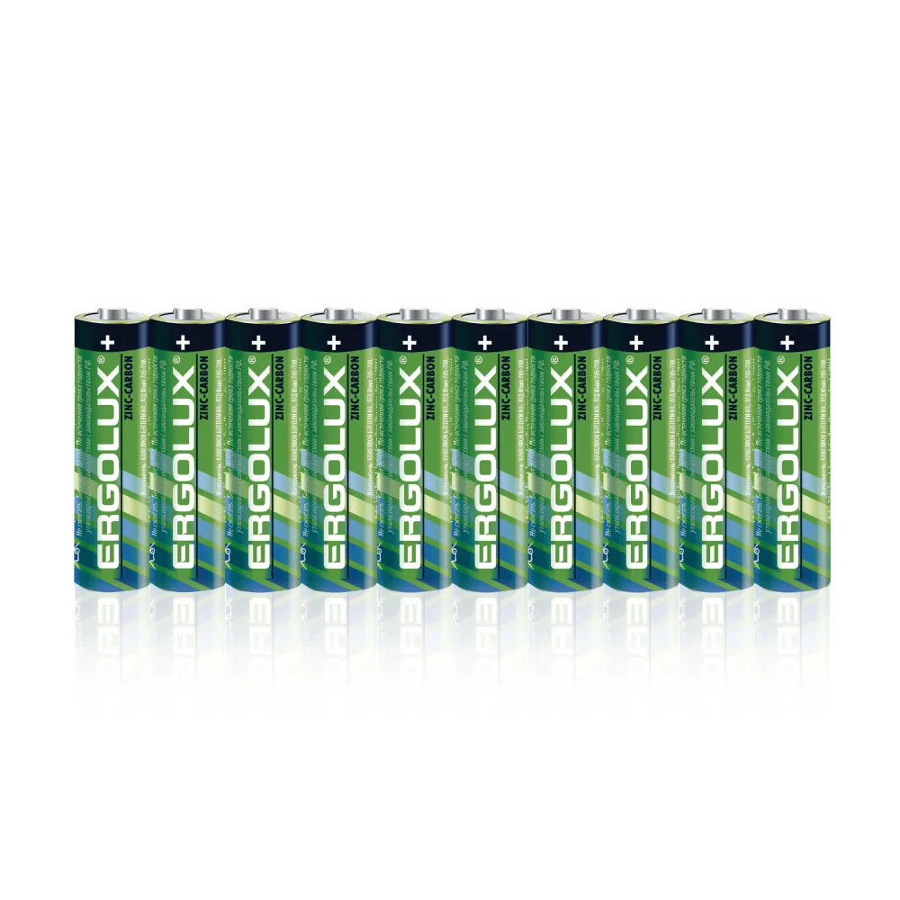 Батарейка солевая ERGOLUX AA 1,5V (10 шт) R6 SR10