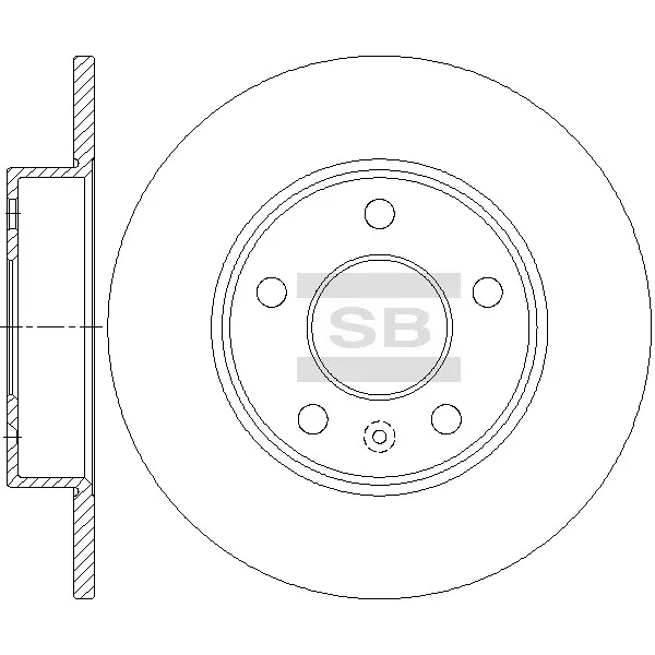 Диск тормозной, задний SANGSIN BRAKE SD5113