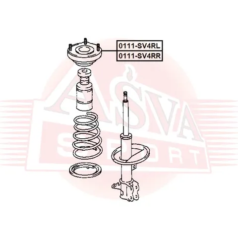 Опора амортизатора ASVA 0111-SV4RR