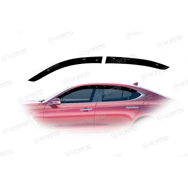 Дефлектора на окна Hyundai Genesis Sd (G70) 2018EuroStandard деф.окон Cobra Tuning HE26218