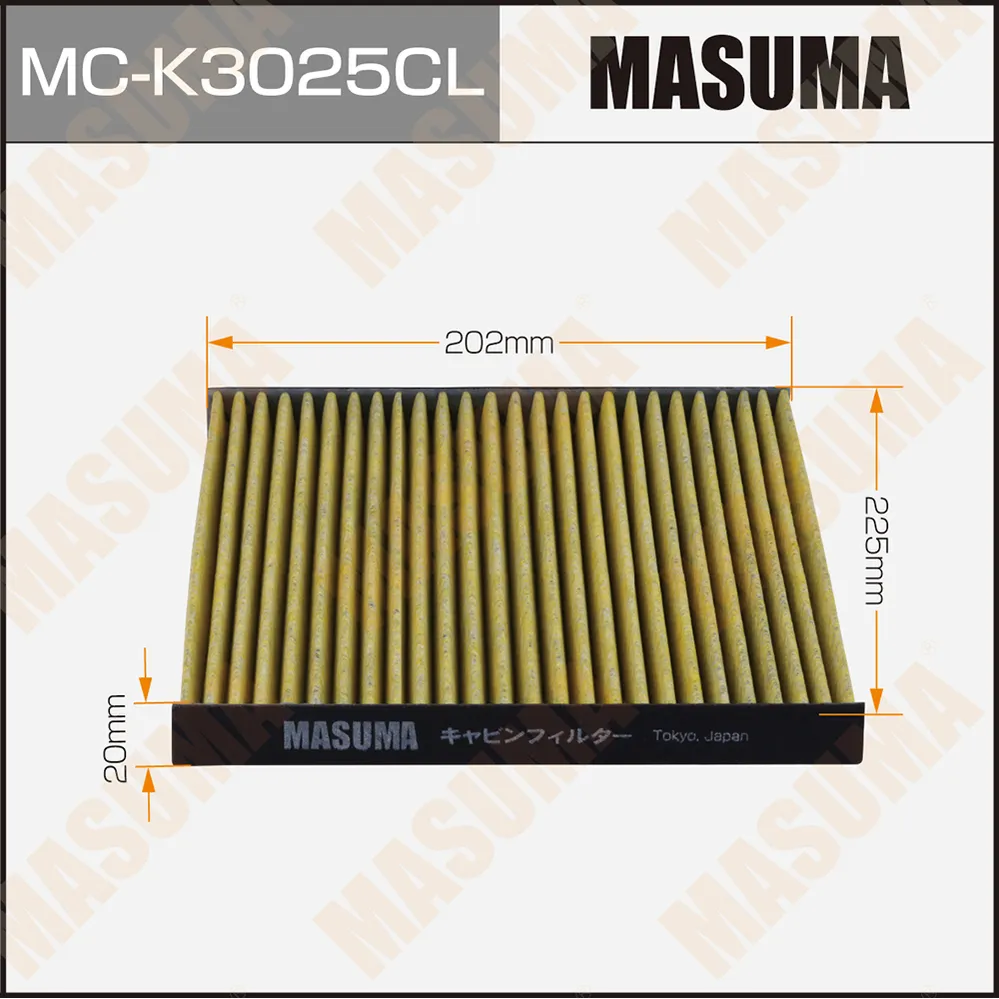 Фильтр салонный угольный MASUMA MCK3025CL