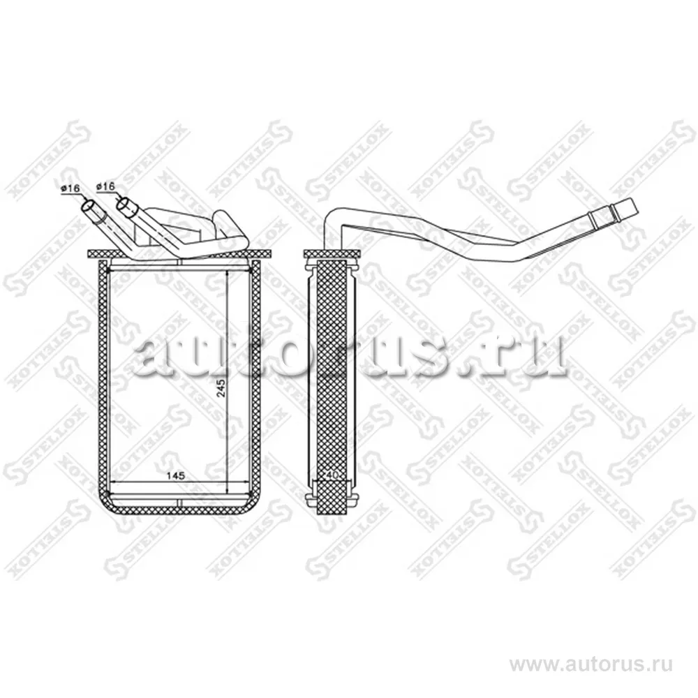 Радиатор печки Ford Transit 2.0D-2.4D 00> STELLOX 10-35134-SX