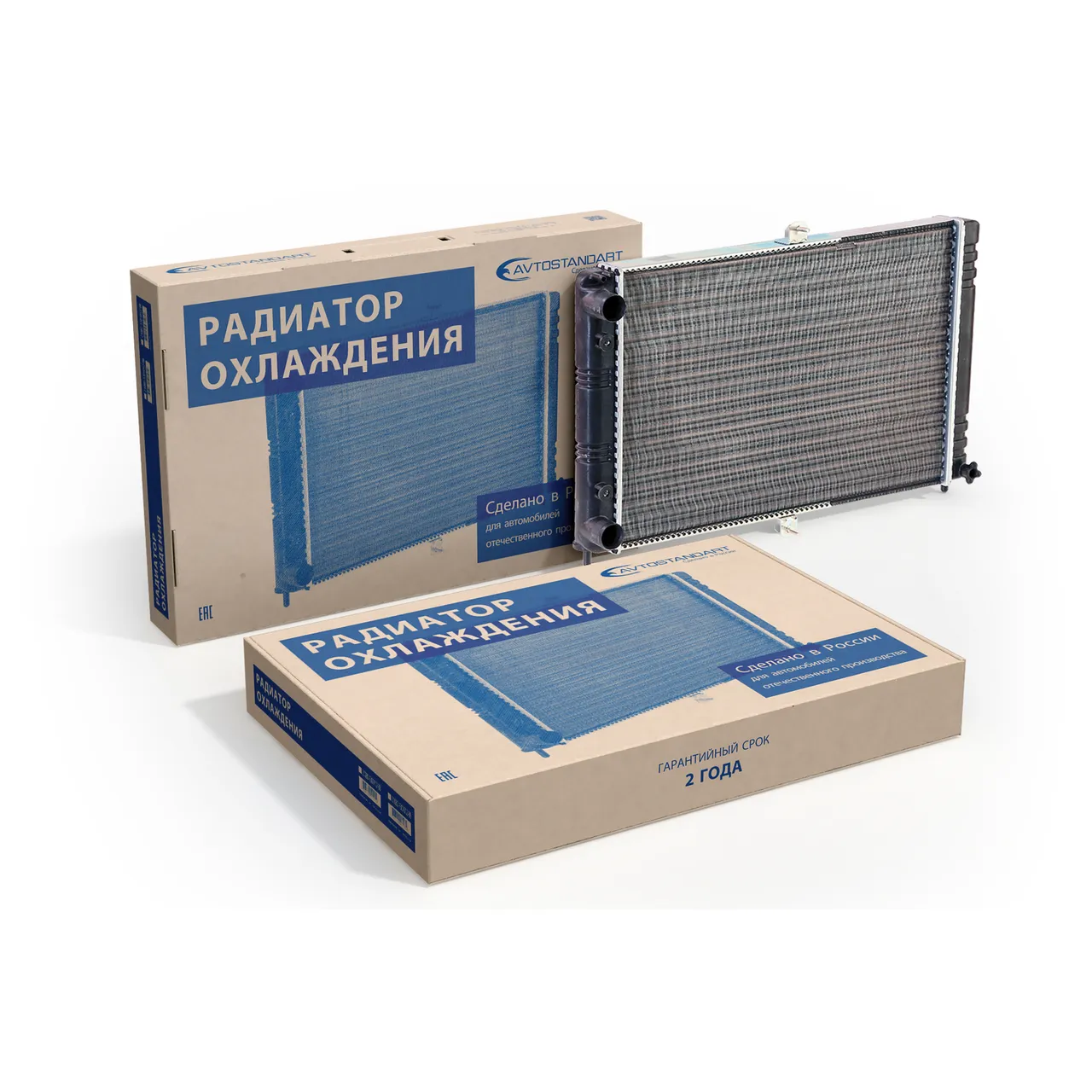 Радиатор охлаждения инжектор (без заглушки) ВАЗ 2108/21082 AVTOSTANDART 21082130101288