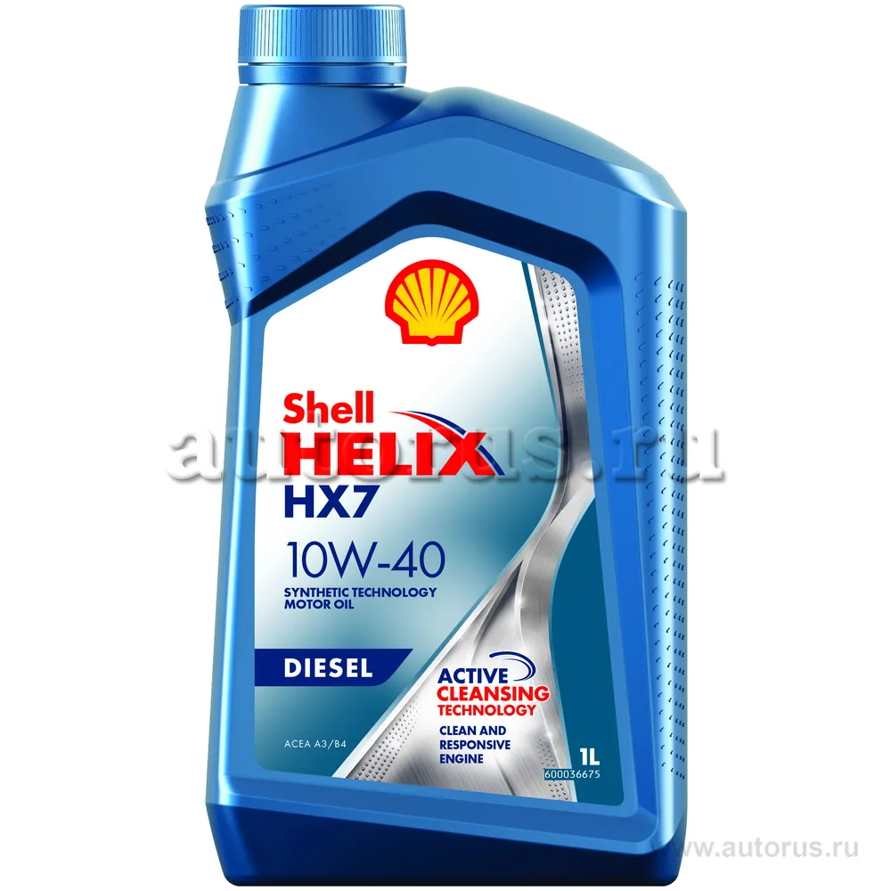 Масло моторное SHELL Helix Diesel HX7 10W-40 полусинтетическое 1 л 550046357