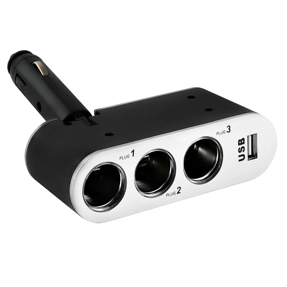 Разветвитель прикуривателя 3-х гнездовой 12V 1USB SKYWAY, , Max Вт SKYWAY S02301006
