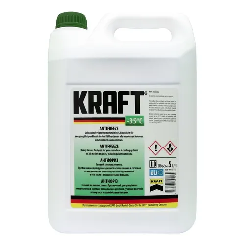 Антифриз KRAFT Antifreeze G11 готовый -35C зеленый 5 л KF115