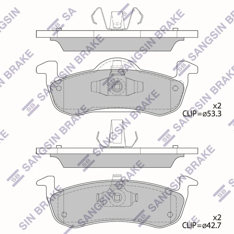 Колодки тормозные дисковые SANGSIN BRAKE SP4017