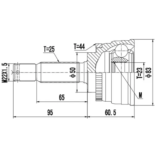 ШРУС НАРУЖНЫЙ HYUNDAI MATRIX, LAVITA BE (01--06) ZIKMAR Z87290R