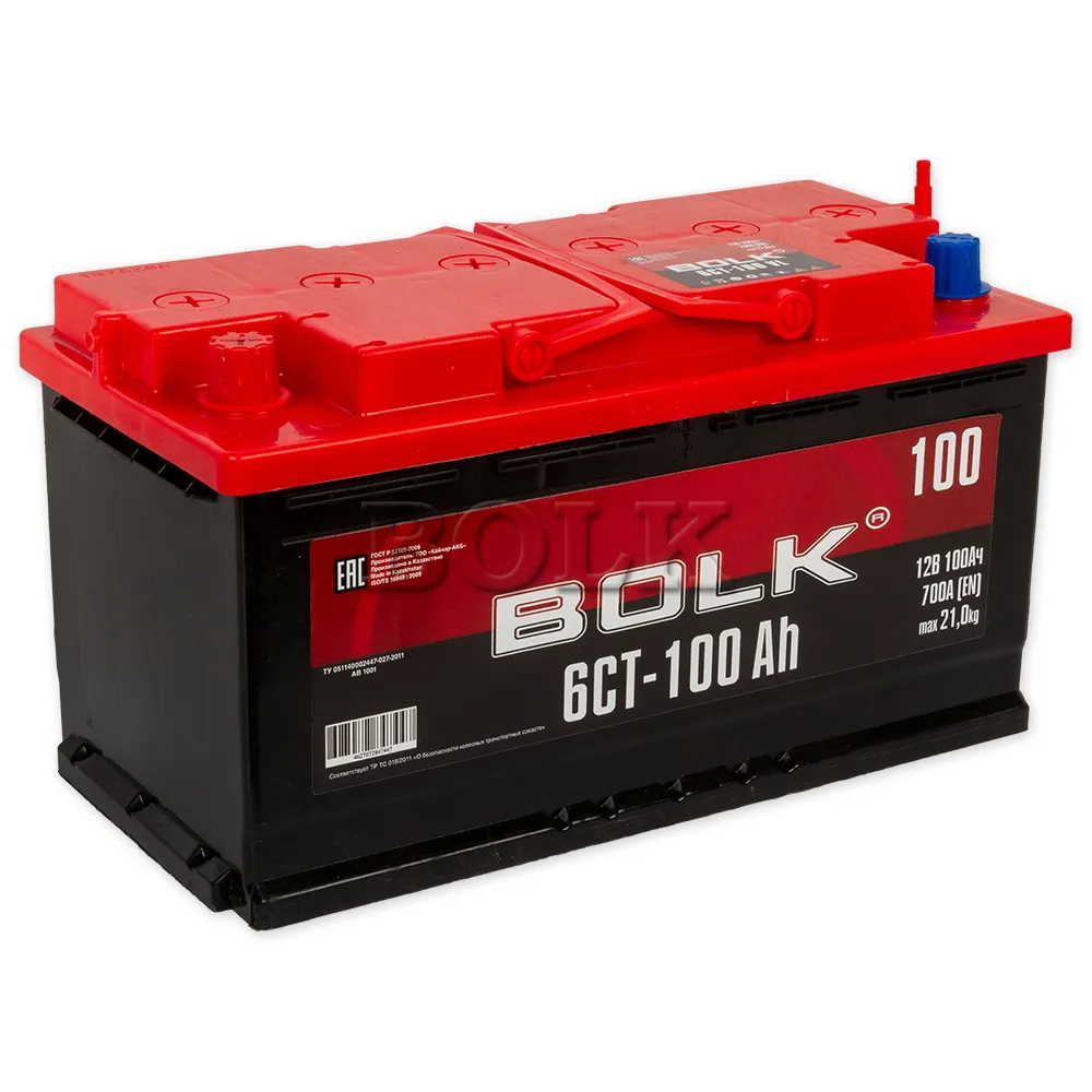 Аккумулятор BOLK Standart 100 А/ч прямой L+ 353x175x190 L5 EN 700 А