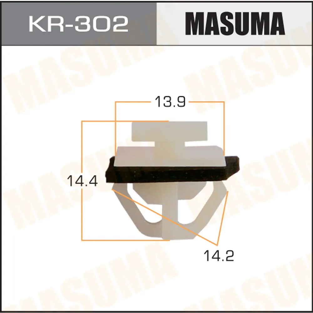 Клипса универс. 302-KR [уп.50] MASUMA KR-302