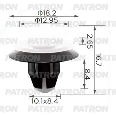 Клипса пластмассовая Toyota Lexus применяемость: Клипса крепление обшив PATRON P37-3786