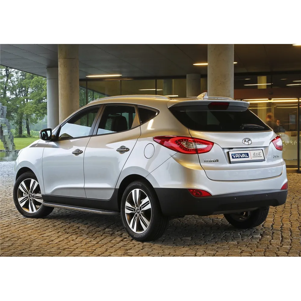 Порог-площадка Premium A173ALP + комплект крепежа, RIVAL, Hyundai ix35 2010-2013-2015 / Kia Sporta Hyundai, Kia ix35, Sportage Sportage III A173ALP.2303.2