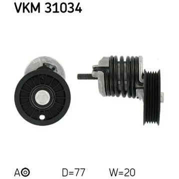 натяжитель ремня! с роликом/ Audi A4/A6, VW Passat 1.9TDi 95> SKF VKM31034