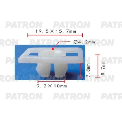Клипса пластмассовая Ford применяемость: 14 - размер шурупа PATRON P371818