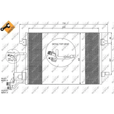 Радиатор кондиционера NRF 35291