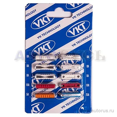 Предохранители цилиндрические 10шт VK TECHNOLOGY