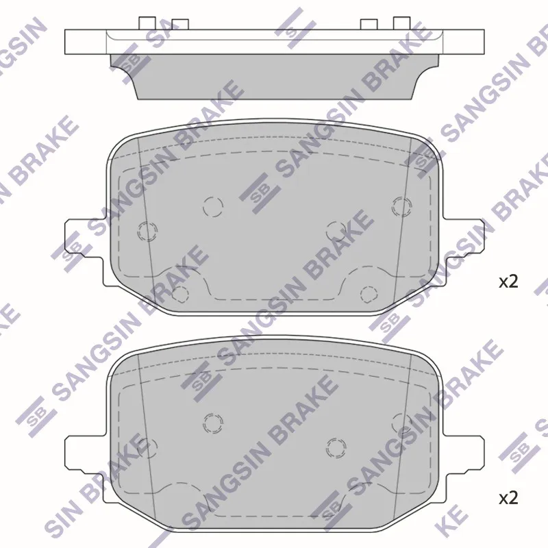 SP4434 колодки тормозные задние Ford Explorer 19 SANGSIN BRAKE SP4434