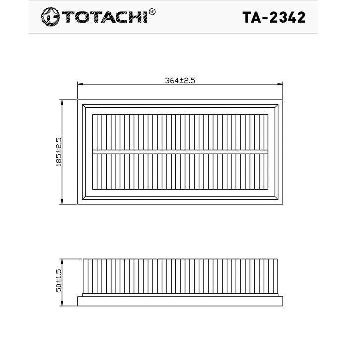 Воздушный фильтр TOTACHI TA-2342 1J0129620 C37153 TOTACHI TA-2342