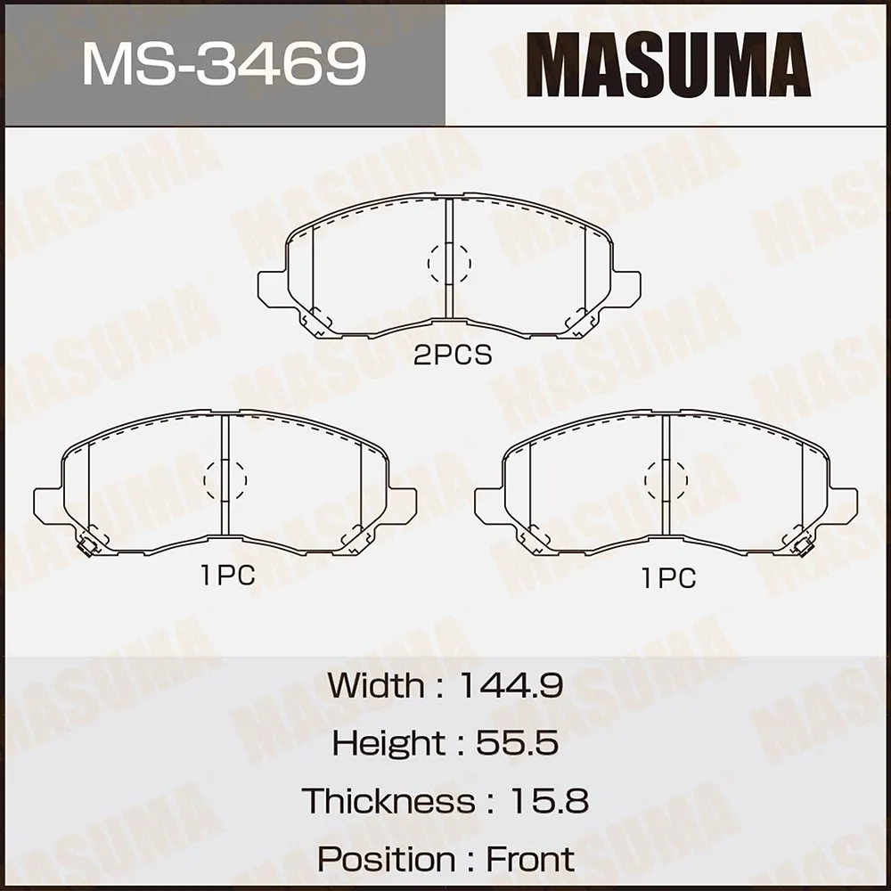 Колодки передние MITSUBISHI AIRTREK MASUMA MS-3469