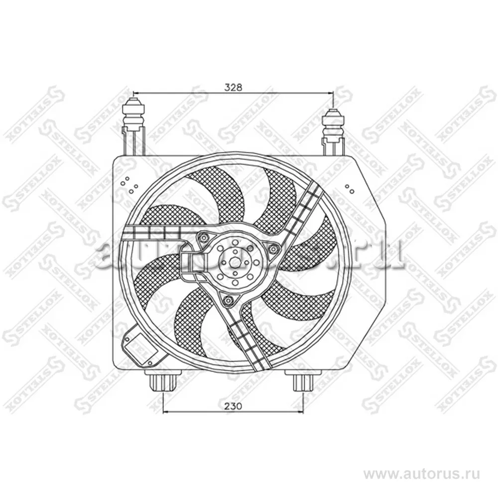 Вентилятор охлаждения Ford Fiesta (1.3) STELLOX 2999420_SX