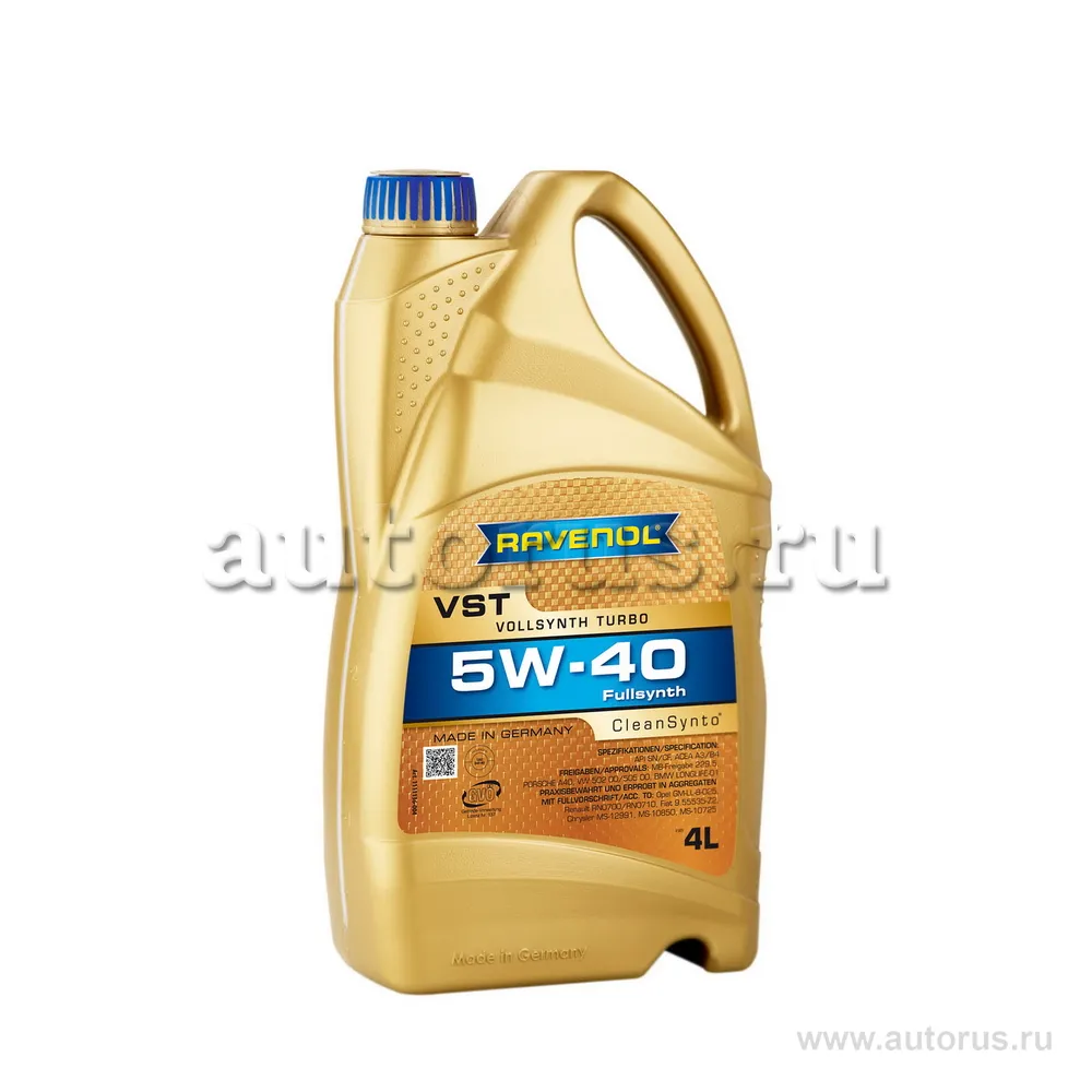 Моторное масло RAVENOL VST SAE 5W-40 (4л) new 1111136-004 (4014835790193)