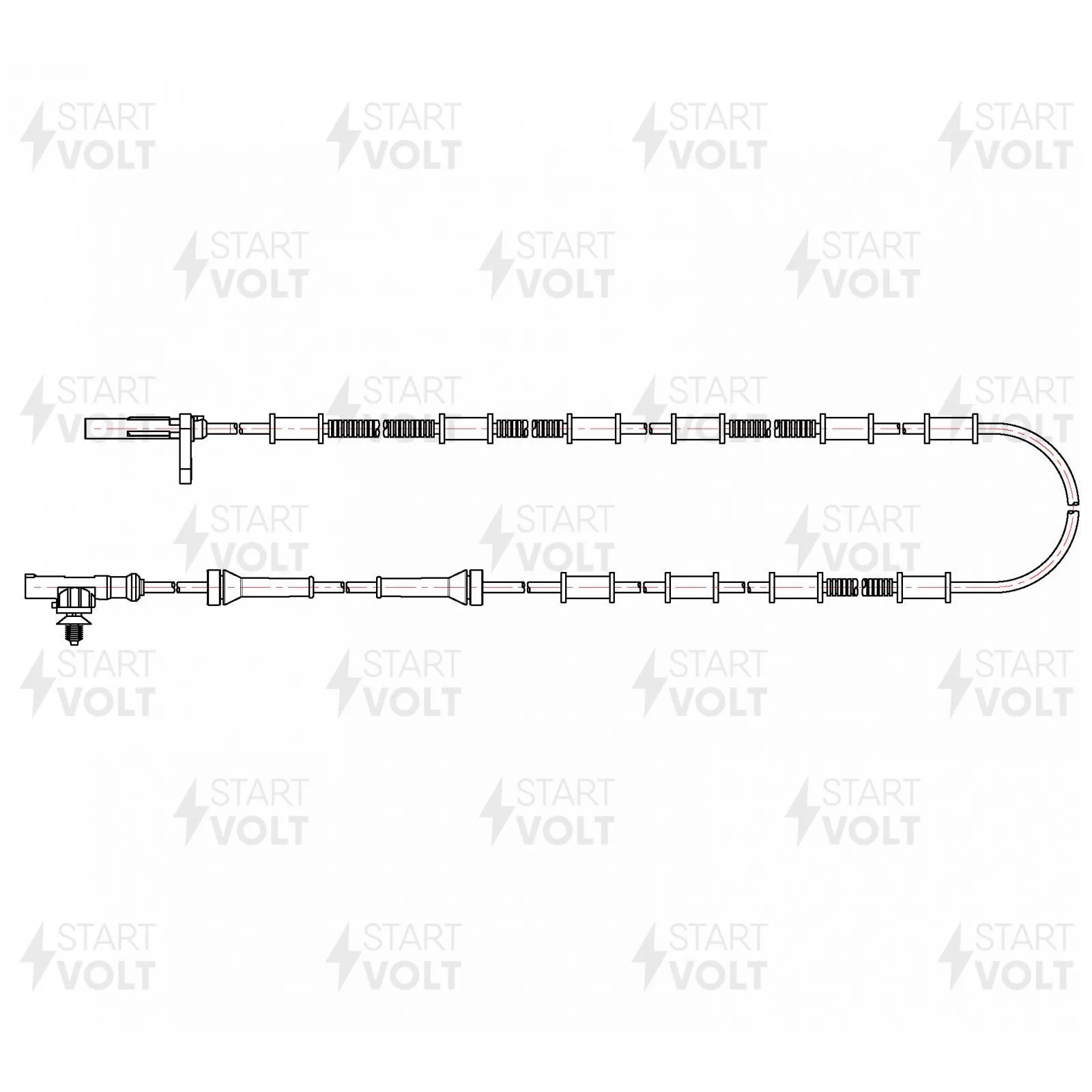 Датчик ABS для а/м SOLLERS ATLANT (22-)/JAC SUNRAY (20-) задний правый 12 креплений STARTVOLT VS-ABS 2122