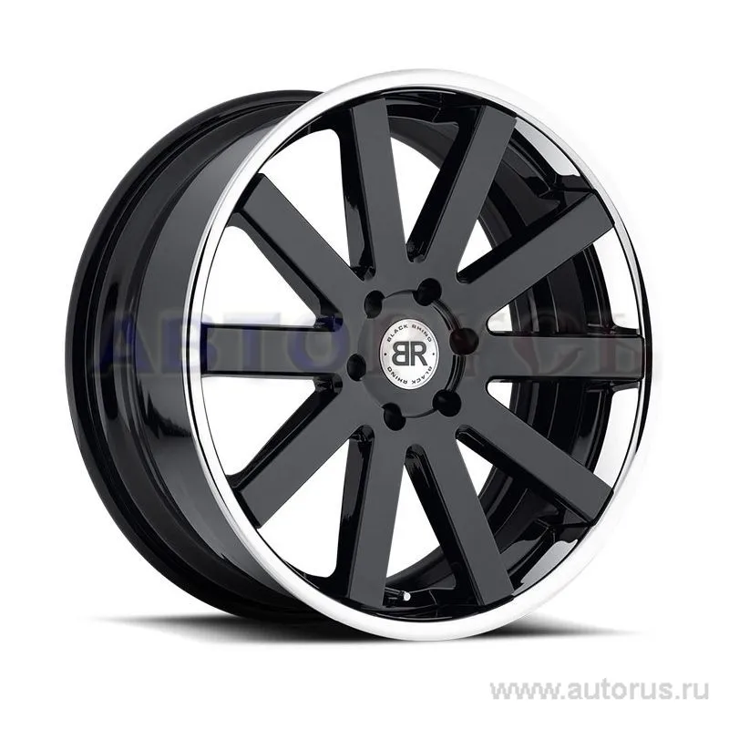 Диск литой R20 9J 5x150/110.1 ET20 BLACK RHINO Savannah Gloss Black Chrome Lip 2090SAV205150B10
