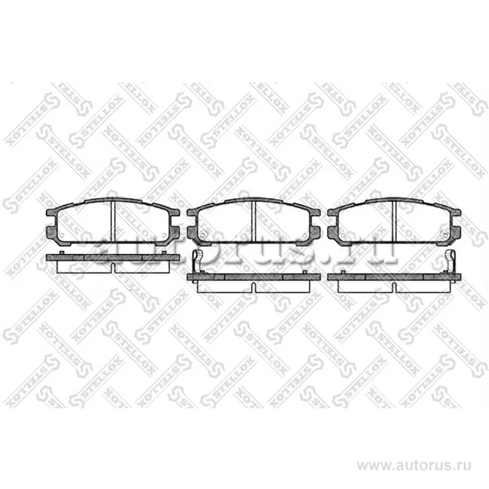 Колодки дисковые з. Subaru Legacy 1.8-2.5i 90>/Impre STELLOX 353 002-SX