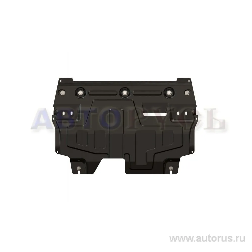 Защита картера и КПП VOLKSWAGEN Polo, 2 009- 6R, сталь 1,8 мм