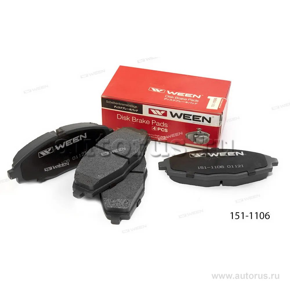 Тормозные колодки дисковые передние CHEVROLET Lanos, DAEWOO Matiz WEEN 151-1106