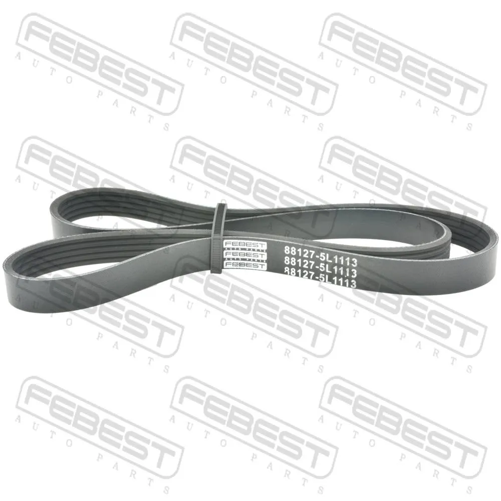 Ремень поликлиновой 5 клинов 5PK1113 AUDI A4/AVANT 2001-2008 FEBEST 88127-5L1113
