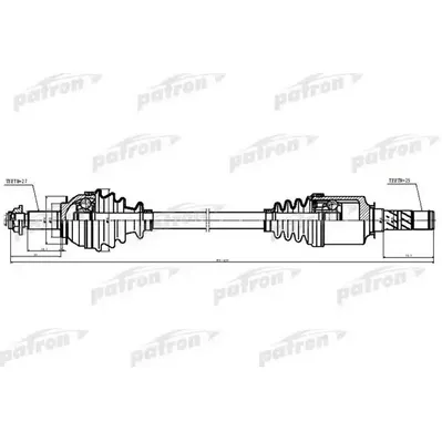 Полуось лев/прав SUBARU: LEGACY 05-09, OUTBACK 05-09 PATRON PDS5531