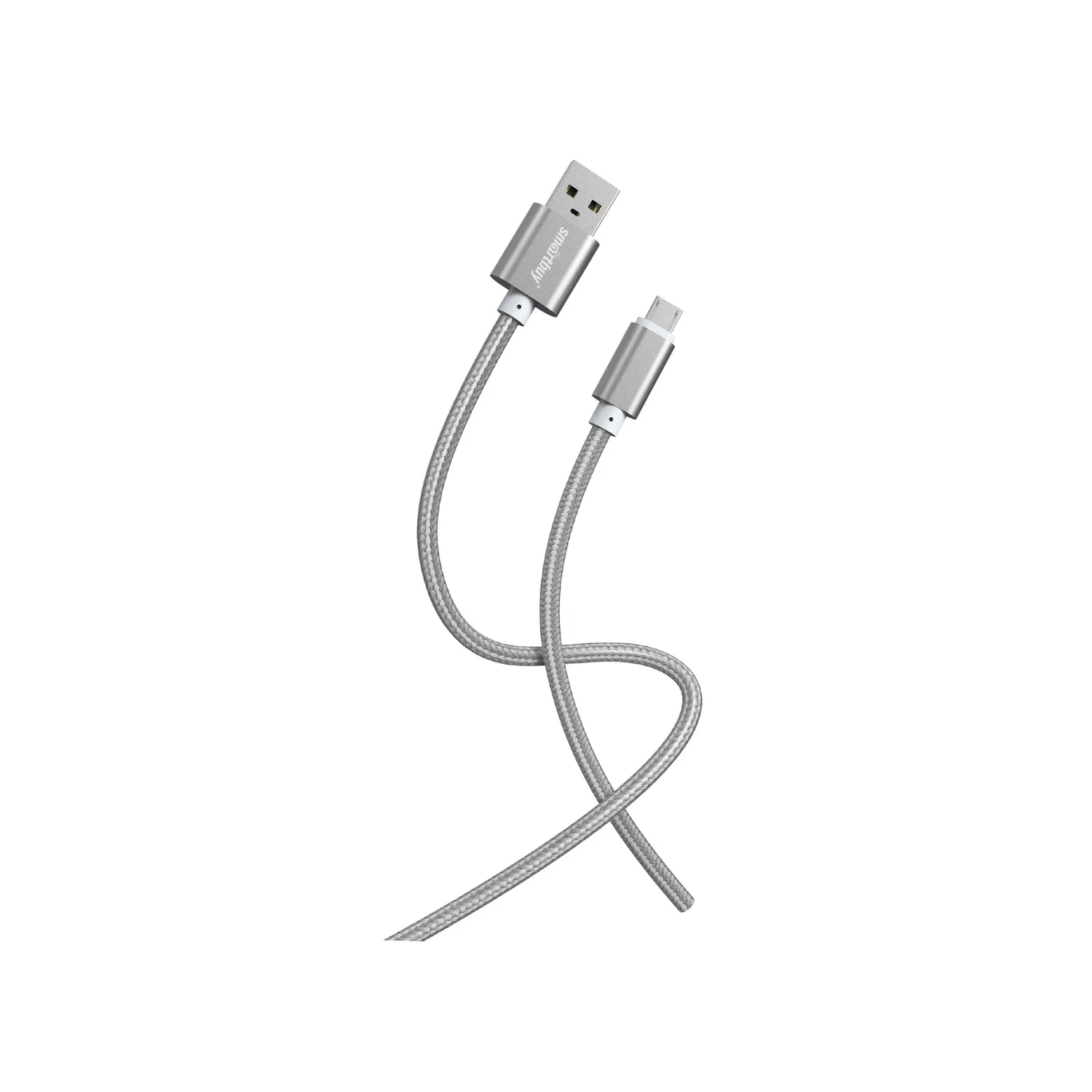 Кабель для зарядки и передачи данных S02 MICROUSB серый, 3 а, 1 м, SMARTBUY IK-12-S02DG