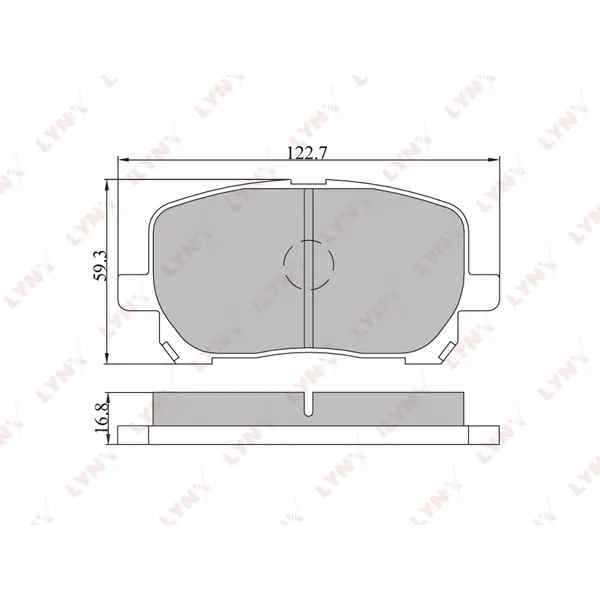 Колодки тормозные передние TOYOTA Avensis Verso (AKE) 2.0-2.0D 01> LYNXauto BD-7531