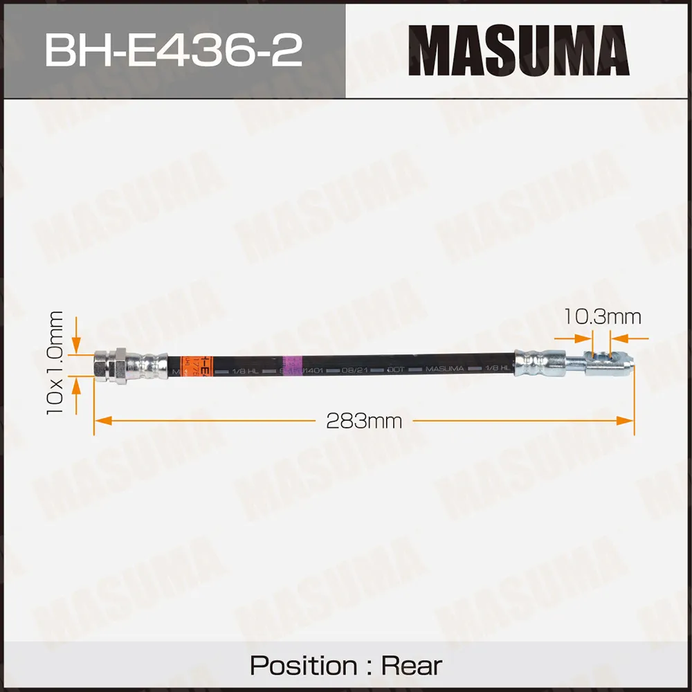 Шланг тормозной MASUMA VAG- /rear/ A3, OCTAVIA, TOURAN 08- LH MASUMA BHE4362