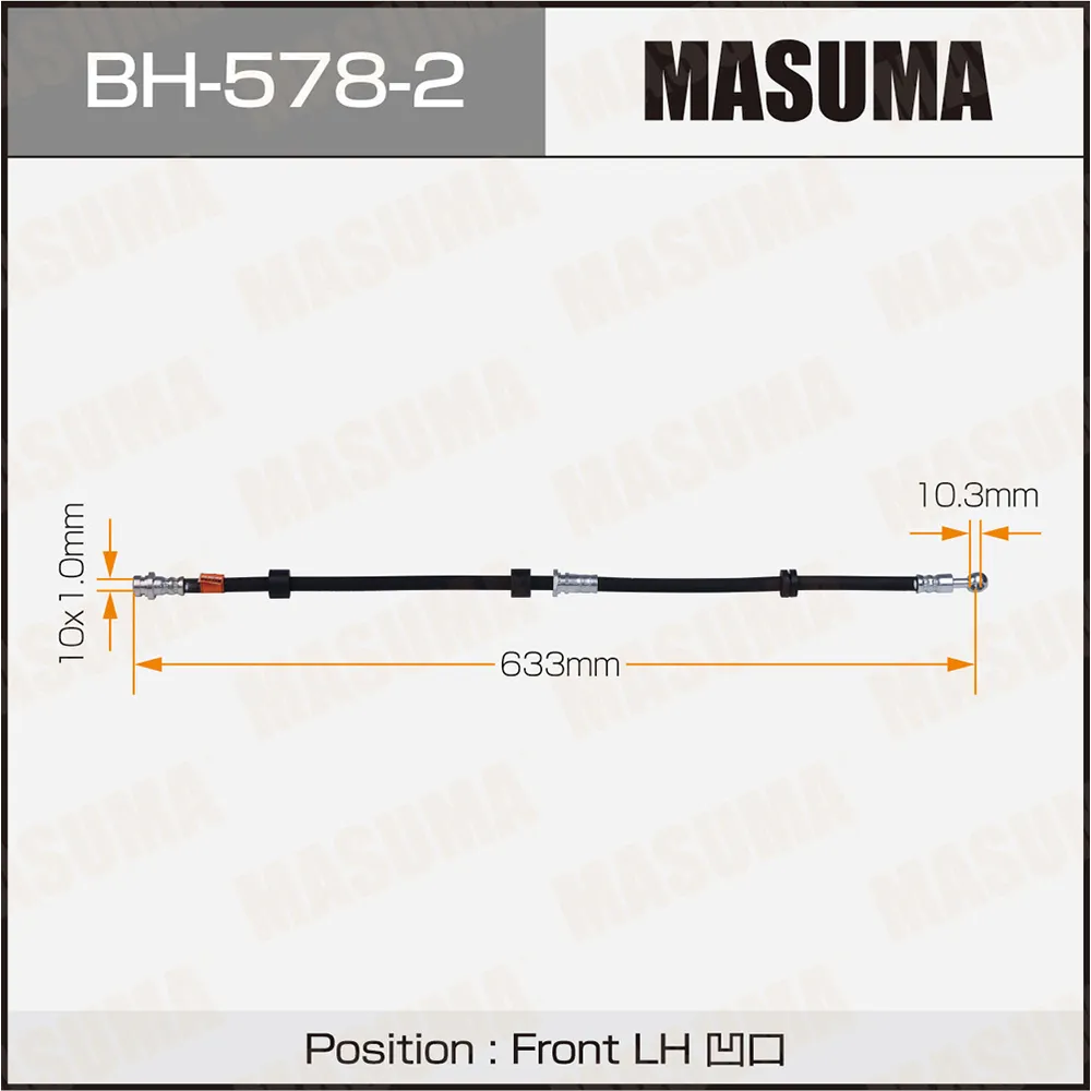 Шланг тормозной MITSUBISHI OUTLANDER MASUMA BH5782