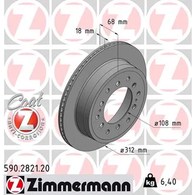 Диск тормозной BS TOYOTALEXUS ZIMMERMANN 590282120