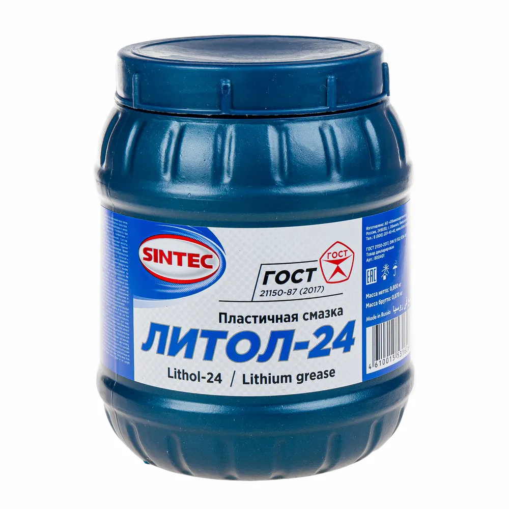 Смазка Sintec Литол-24 пласт.тара 800г 800401 Sintec 800401
