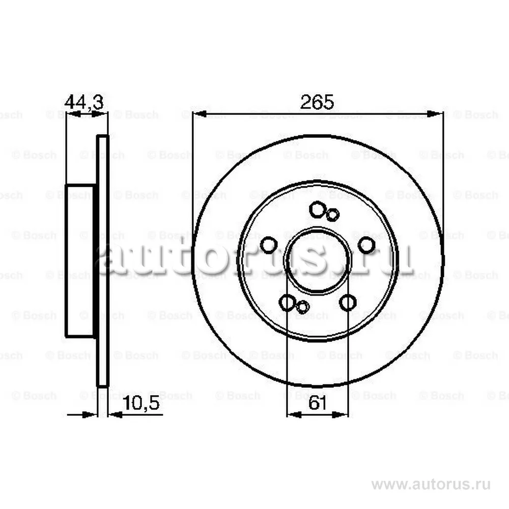 Диск тормозной задний RENAULT SAFRANE 3.0 92> SCENIC 2.0 1.9DCI 00> BOSCH 0 986 478 758
