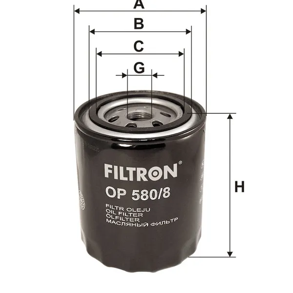 Фильтр масляный FILTRON OP580/8