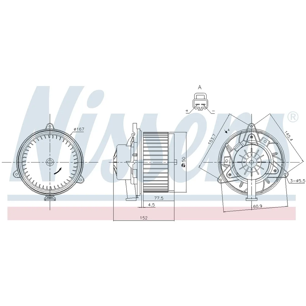 Мотор отопителя CHEVROLET CRUZE 10-/INSIGNIA 08- NISSENS 87248