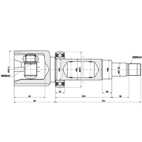 Шрус Внутренний Ford Focus Ii CB4 (08--11), - R ZIKMAR Z87932R