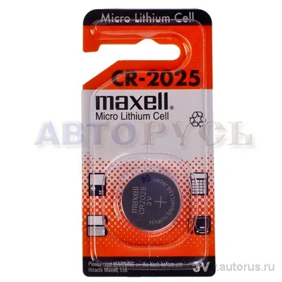 Батарейка литиевая Maxell Micro Lithium Cell CR2025 3V (1 шт) CR2025 BL-1