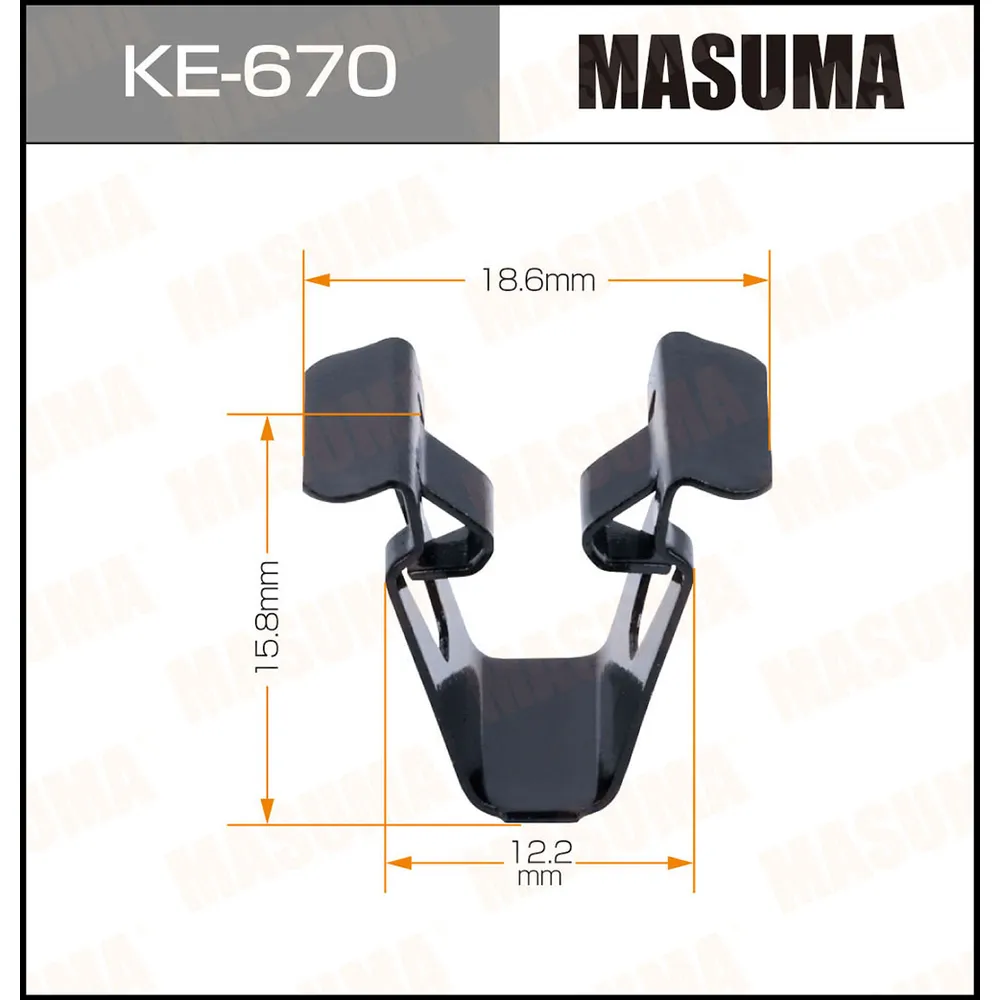 Клипса автомобильная уп.50 MASUMA KE-670