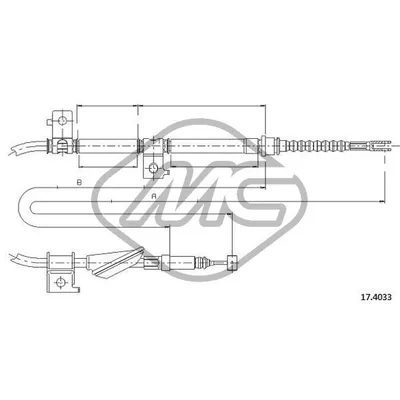Трос ручника HON ACCORD ALL (DISC BRAKE) DX R Metalcaucho 81941