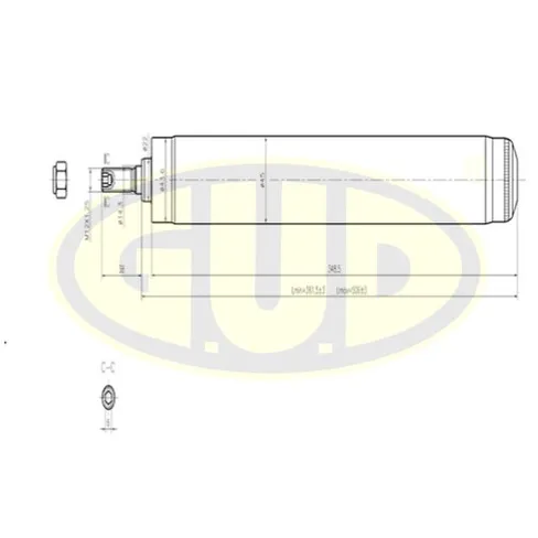 АМОРТИЗАТОР ПЕР МАСЛ DAE NEXIA 95-97/ESPERO 92-99/OPL KADET D/E 82-91 G.U.D GSA665036