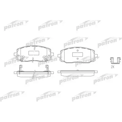 Колодки тормозные дисковые передн KIA: PICANTO 04- PATRON PBP1783
